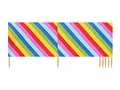 Produktbild: Ladeheid Windschutz Strand Sichtschutz mit Holzstab praktisches Strand Zubehör LAEX001 (Bunte Streifen-2, 10 m)