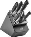 Produktbild: ZWILLING Selbstschärfender Messerblock, 7-tlg | Kautschuk-Holz | Grau **** VIER STERNE Anthrazit