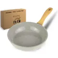 Produktbild: DIVORY Keramikpfanne 28cm – Pfanne mit Keramikbeschichtung Induktion, & PTFE frei, große Bratpfanne, Keramik beschichtet (Natura, 28 cm) - Grau