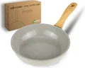 Produktbild: DIVORY Keramikpfanne 28cm – Pfanne mit Keramikbeschichtung Induktion, PFAS & PTFE frei, große Bratpfanne Keramik, Pfannen, Eierpfanne beschichtet - fester Griff - frying ceramic pan (Natura, 28 cm)