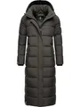 Produktbild: Navahoo Damen Wintermantel warmer Steppmantel lang mit abnehmbarer Kapuze Isalie Anthracite Gr. XXL