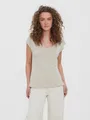Produktbild: Vero Moda V-Shirt VMFILLI SS V-NECK TEE GA NOOS Materialmix, relaxed fit