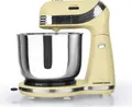 Produktbild: Gourmetmaxx Küchenmaschine Retro 50s Style  Knetmaschine Mixer Edelstahl Vanille