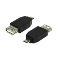 Produktbild: LogiLink Adapter USB 2.0 Micro-B Stecker an USB Standard Buchse schwarz