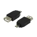 Produktbild: LogiLink Adapter AU 0029 USB 2.0 Micro-B Stecker an USB Standard Buchse schwarz