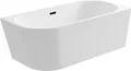 Produktbild: Balneo Eckbadewanne Badewanne Acryl AVOLA 160x80cm Rechts Deckel Klick-Klack Stöpsel Schwarz