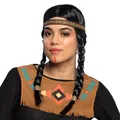 Produktbild: Boland 85725 - Erwachsenenperücke Indianerin Kewanee mit Stirnband und Zöpfen, Kostüm-Accessoire, Karneval, Themenparty, Mottoparty