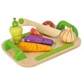 Produktbild: Eichhorn Schneidebrett Gemüse aus Holz, 12-teiliges Set für Kinder, Klett