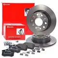 Produktbild: Brembo Bremsscheiben +Bremsbeläge hinten [Hersteller-Nr. 10698040] für Skoda, VW, Seat, Audi