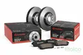 Produktbild: Brembo Bremsen Set hinten Scheiben + Beläge VW Golf 6 Audi A3 08.9502.11 P85020