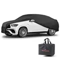 Produktbild: WALSER Abdeckung Auto Indoor Stretch, Autoabdeckung Winter, staubdichte Autogarage Abdeckung, Autoplane Winter, Autogarage Abdeckung Winter, Abdeckung für Auto, Abdeckplane SUV/Van Größe 10 schwarz