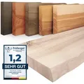 Produktbild: Lamo Manufaktur - Wandregal Holz Baumkante Regal Farbe: Roh Pure: Ohne Montage Set 40 Cm