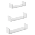 Produktbild: SONGMICS Wandregal 3er Set Schweberegal 30/35/40 cm bis 10 kg hochglanzweiß
