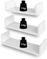 Produktbild: 3x Regalbrett aus weißer MDF-Platte Songmics 30 x 10 cm