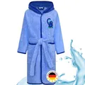 Produktbild: Smithy Kinder-Bademantel blauer Elefant aus der Sendung mit der Maus, 100% Baumwolle, made in Europe, Gr. 110/116