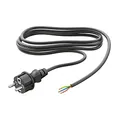 Produktbild: ledscom.de Schukostecker Typ F mit Außenkabel, 2 m, schwarz, 3 x 0,75 mm²