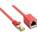Produktbild: Good Connections RJ45 Patchkabelverlängerung mitCat.7 Rohkabel und Rastnasenschutz (RNS), S/FTP, PiMF, halogenfrei (S/FTP, CAT7, 0.50 m) (8070VR-005R)