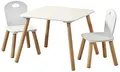 Produktbild: Kesper| Kindertisch mit 2 Stühlen, Material: Faserplatte, Maße: 55 x 55 x 45 cm, Farbe: Weiß | 17712 13