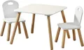 Produktbild: Kesper Kindertisch Kindertisch mit 2 Stühlen, Faserplatte, 55 x 55 x 45 cm, Farbe: Weiß
