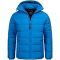 Produktbild: Arctic Seven Herren Steppjacke wind- und wasserabweisende Winterjacke mit  Kapuze Blau