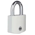 Produktbild: Yale YE3B/50/126/1/GR, Standardsicherheit, 50 mm, Aluminium, Vorhängeschloss, Grau, Doppelverriegelung, offener Bügel aus gehärtetem Stahl, Ø 8 mm, inkl. 3 Schlüssel, für Spind, Werkzeugkiste, Schrank