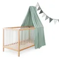 Produktbild: Ehrenkind® Kinderzimmer-Deko-Set: Baldachin & Wimpelkette für magische Momente | Oeko-TEX Zertifiziert | Kinderzimmer Deko | Baldachin Kinderzimmer | Betthimmel, Jade
