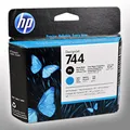 Produktbild: HP Druckkopf F9J86A 744 foto schwarz + cyan