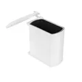 Produktbild: Hailo Abfallsammler 3418001 | Mülleimer Uno 18 Liter schwenkbar | Einbau Mülleimer für 45 cm Schrank | Inneneimer Schwarz | Stahlblech Weiß | Platzsparender Abfalleimer für Drehtür-Montage