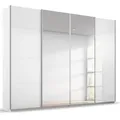 Produktbild: Schwebetürenschrank - Alpinweiß - 2 Glastüren - 2 Spiegeltüren - 271x231 cm