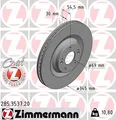 Produktbild: 2x ZIMMERMANN 285.3537.20 Bremsscheibe für HYUNDAI