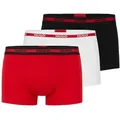 Produktbild: HUGO Herren Boxershorts, 3er Pack - TRUNK TRIPLET PLANET, Logo, Cotton Stretch Schwarz/Rot/Weiß 2XL
