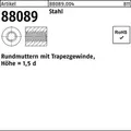 Produktbild: Rundmutter R 88089 Trapezgewinde TR 14x 4 -36 Stahl Höhe=1,5d 1 Stück