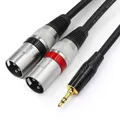 Produktbild: 35 mm auf XLR-Kabel Stereo Cable1/8 Zoll Mini Jack auf 2 XLRMale Y Splitter A...