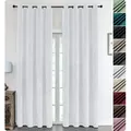 Produktbild: Beautex Verdunkelungsvorhang Samt Vorhang Ösen Gardine Velvet blickdicht abdunkelnd (1 St), Ösen, abdunkelnd weiß 140 cm x 175 cm