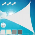 Produktbild: Sol Royal Sonnensegel dreieckig 3x3x3m Wasserdurchlässig HDPE Atmungsaktiver Balkon Terrasse Segeltuch UV Sonnenschutz Segel Garten Pool Camping Weiß – Shade Sails HS9