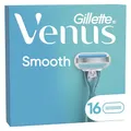 Produktbild: Gillette Venus Smooth Damen Rasierklingen, 16 ORIGINAL Ersatzklingen für Nassrasierer für eine Glatte Rasur, Kompatibel mit Gillette Venus Smooth Damenrasierer