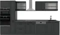 Produktbild: Küchenzeile Vicco R-Line Anthrazit Landhaus/Anthrazit 350 cm ohne Arbeitsplatte, Model 53655