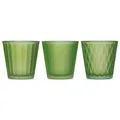 Produktbild: 3er Pack Teelichtgläser LUMIERE H. 7,5cm D. 7,5cm hellgrün Glas Sandra Rich