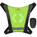Produktbild: Sicherheitswarnweste mit LED Blinker Rucksack Radfahren Radsport LED-weste