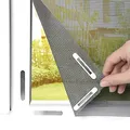 Produktbild: EASYmaxx Pollenschutz für Fenster mit Magic Click | Individuell zuschneidbar für alle Fenster bis 150 x 130 cm | Einfache Montage mit 12 Magneten - kein Bohren oder Schrauben [Grau]