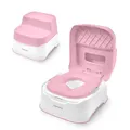 Produktbild: Ingenuity Prepare to Potty 3-in-1 System - Töpfchen, Aufsatz, Tritthocker, einfache Handhabung, für Kinder ab 18 Monaten (Rosa)