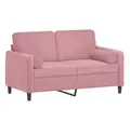 Produktbild: vidaXL Sofa 2-Sitzer-Sofa mit Zierkissen Rosa 120 cm Samt