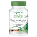 Produktbild: Vitamin B12 + Folsäure - 90 Tabletten 500/100, Methylcobalamin VEGAN | fairvital