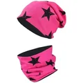 Produktbild: TupTam Beanie TupTam Unisex Kinder Beanie Mütze Schlauchschal Set rosa|schwarz 52-54
