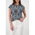 Produktbild: Monari T-Shirt Regular fit mit Ornament-Muster schwarz XXL (44)