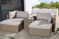 Produktbild: riess-ambiente Loungeset XXL MODULAR natur, (Set, 5-tlg), Gartenmöbel · Sessel · Tisch · Hocker · Terrasse · Balkon · Outdoor