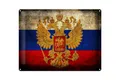 Produktbild: Femer Blechschild Flagge 40x30cm Russland Fahne Wappen