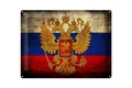 Produktbild: Blechschild Flagge 40x30cm Russland Fahne Wappen