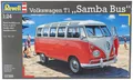 Produktbild: REVELL, VOLKSWAGEN T1 Samba Bus Modell zum Zusammenbauen und Bemalen, 1/24, R...