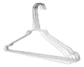 Produktbild: RSR-Hangers® Drahtbügel Kleiderbügel aus Metall 50 Stück Weiß Metallkleiderbügel Set Drahtkleiderbügel Metall Draht Hosenbügel Verzinkt Platzsparend Hochwertige Pulverbeschichtung 40 cm
